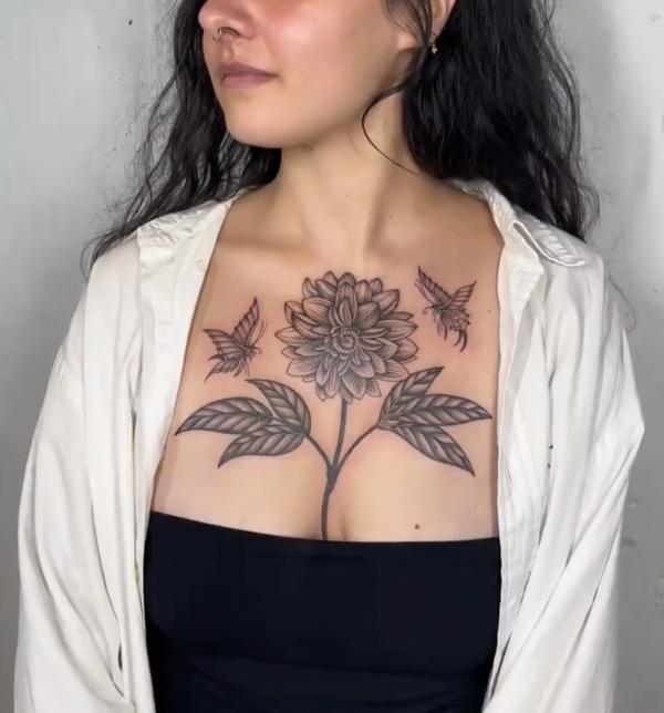 70 Colorful Dahlia Tattoo Designs with Meanings