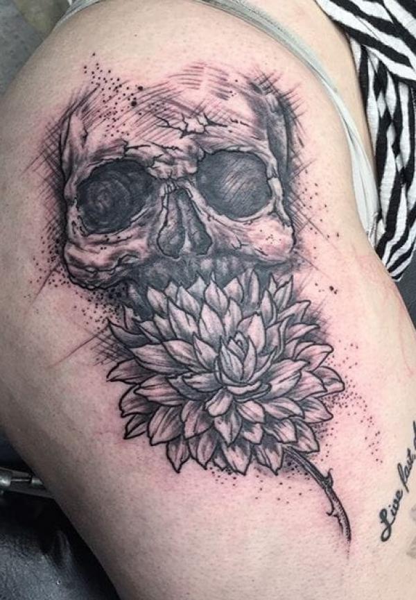 70 Colorful Dahlia Tattoo Designs with Meanings