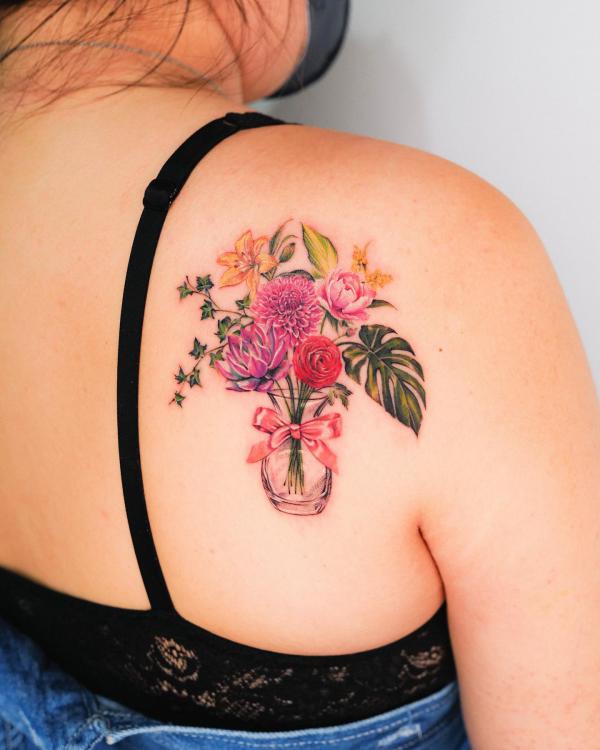70 Colorful Dahlia Tattoo Designs with Meanings