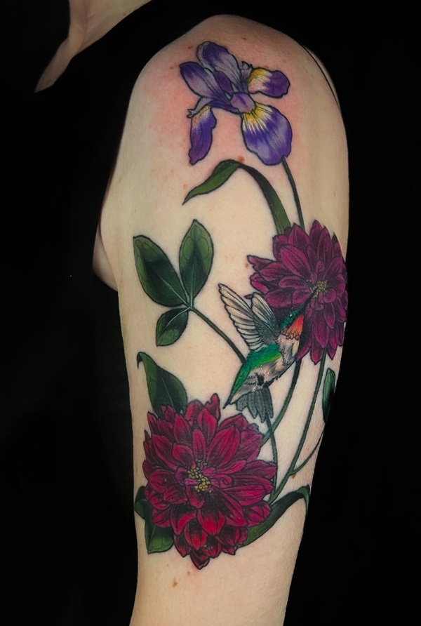 70 Colorful Dahlia Tattoo Designs with Meanings