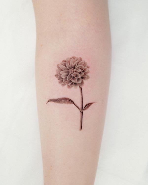 70 Colorful Dahlia Tattoo Designs with Meanings