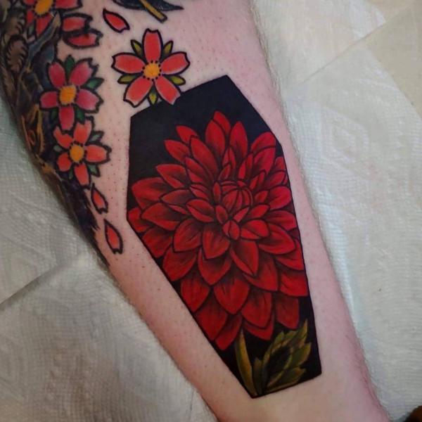 70 Colorful Dahlia Tattoo Designs with Meanings