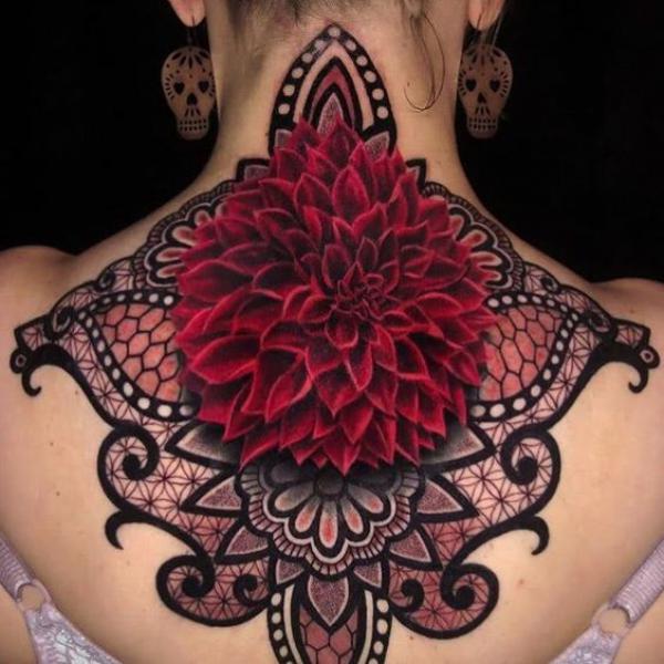 70 Colorful Dahlia Tattoo Designs with Meanings