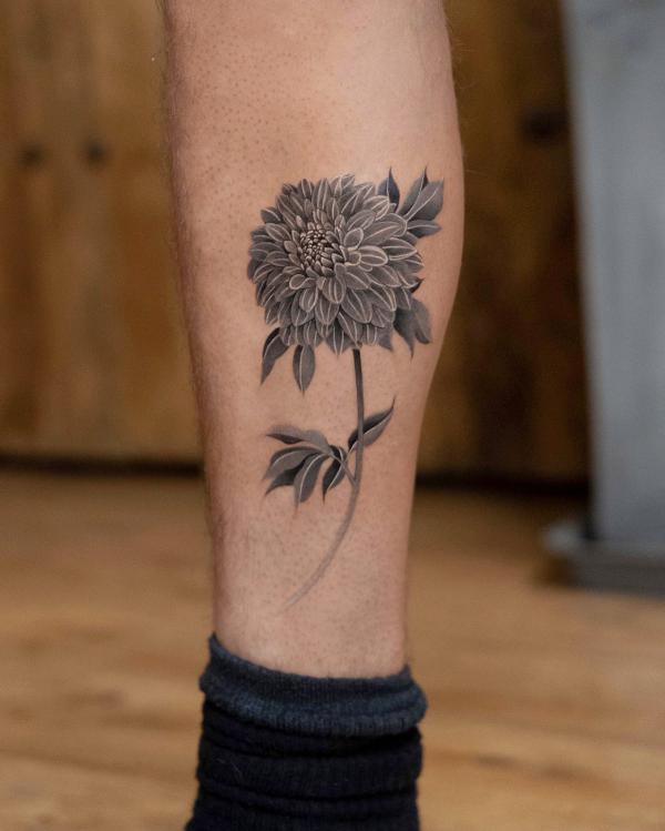 70 Colorful Dahlia Tattoo Designs with Meanings