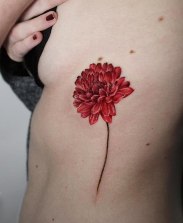 70 Colorful Dahlia Tattoo Designs with Meanings