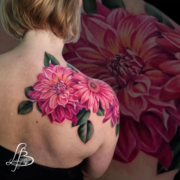 70 Colorful Dahlia Tattoo Designs with Meanings