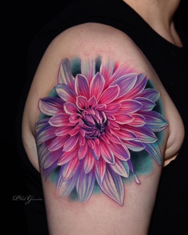 70 Colorful Dahlia Tattoo Designs with Meanings
