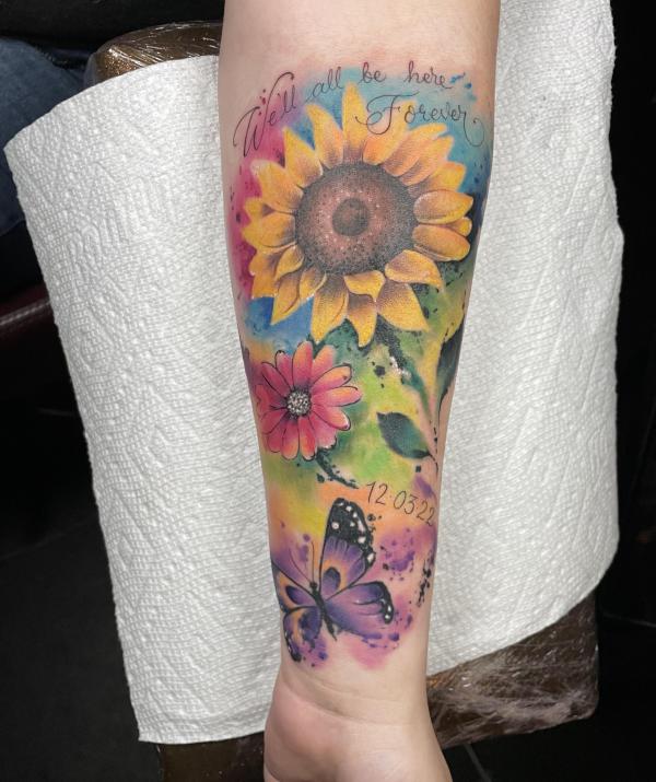 45 Sunflower and Butterfly Tattoo Designs: Ideas for Your Next Ink