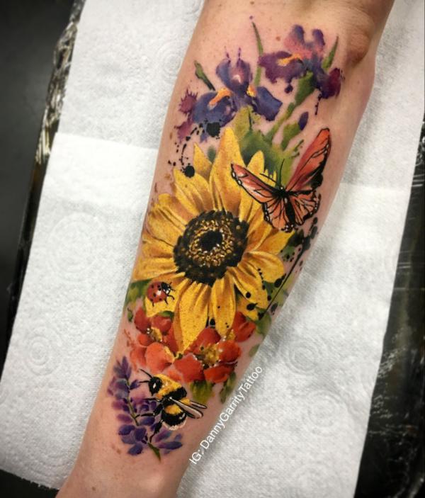 45 Sunflower and Butterfly Tattoo Designs: Ideas for Your Next Ink
