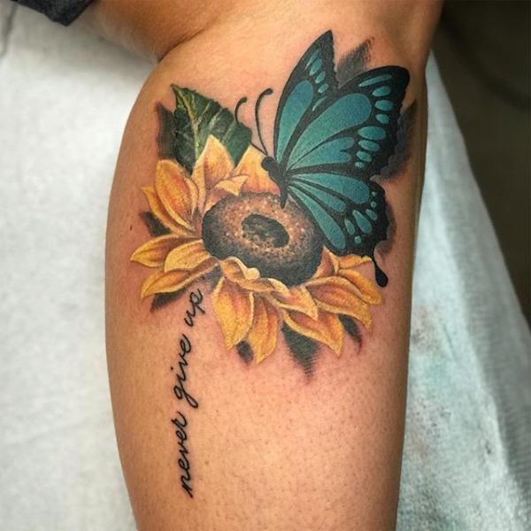 45 Sunflower and Butterfly Tattoo Designs: Ideas for Your Next Ink