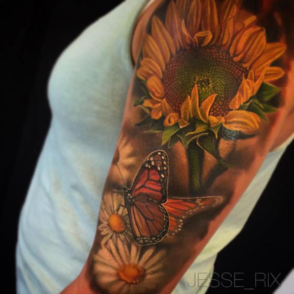 45 Sunflower and Butterfly Tattoo Designs: Ideas for Your Next Ink
