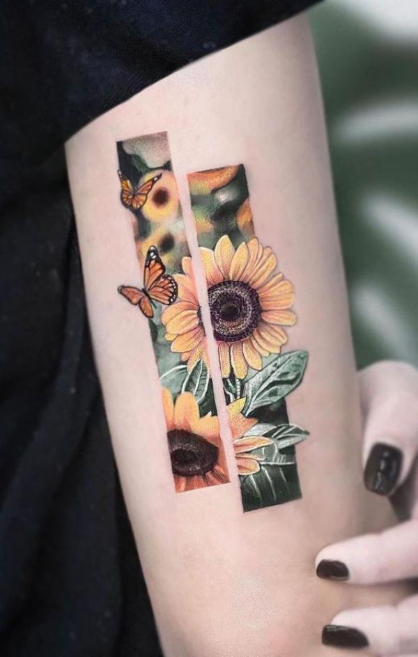 45 Sunflower and Butterfly Tattoo Designs: Ideas for Your Next Ink