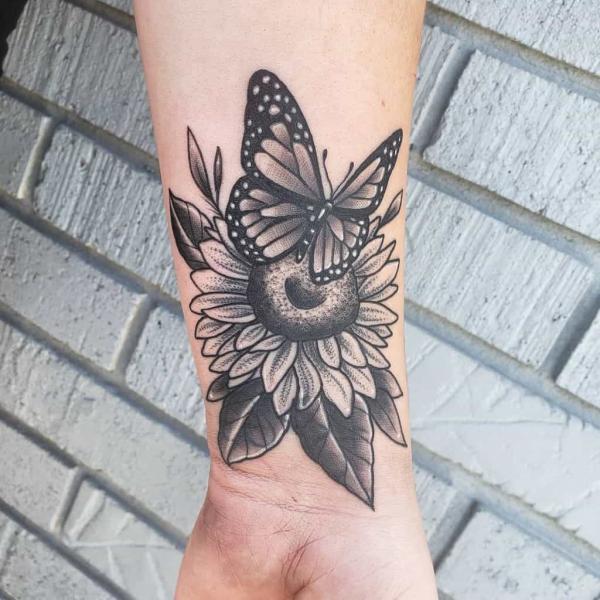 45 Sunflower and Butterfly Tattoo Designs: Ideas for Your Next Ink