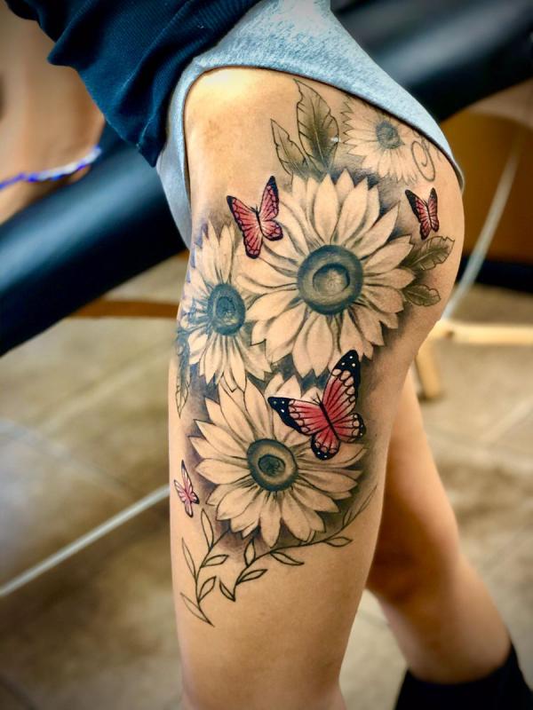 45 Sunflower and Butterfly Tattoo Designs: Ideas for Your Next Ink