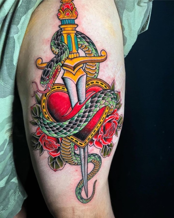 80 Rose and Dagger Tattoo Designs: A Blend of Beauty and Edge