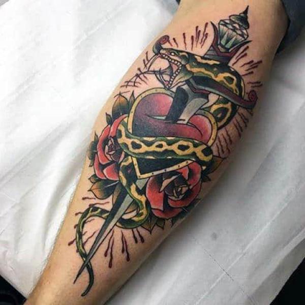 80 Rose and Dagger Tattoo Designs: A Blend of Beauty and Edge