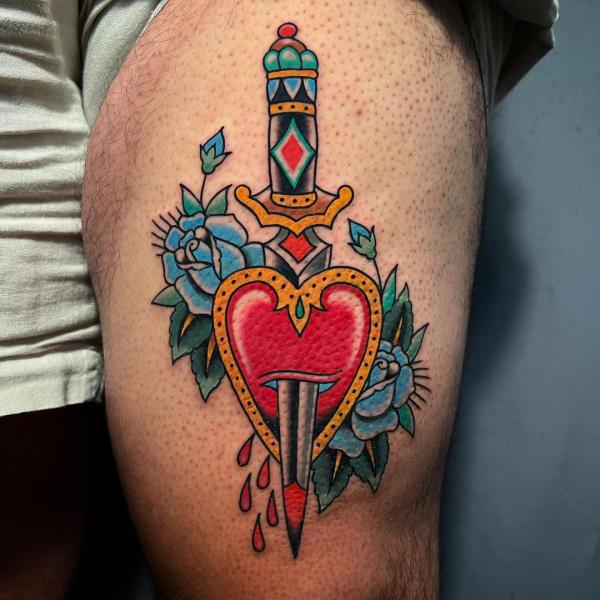 80 Rose and Dagger Tattoo Designs: A Blend of Beauty and Edge