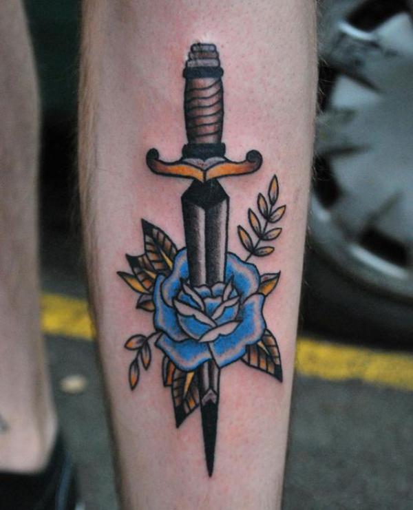 80 Rose and Dagger Tattoo Designs: A Blend of Beauty and Edge