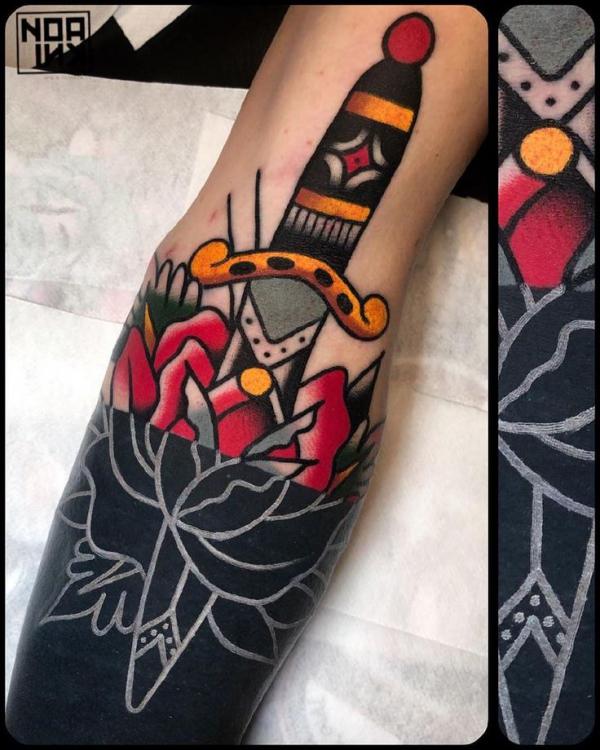 80 Rose and Dagger Tattoo Designs: A Blend of Beauty and Edge