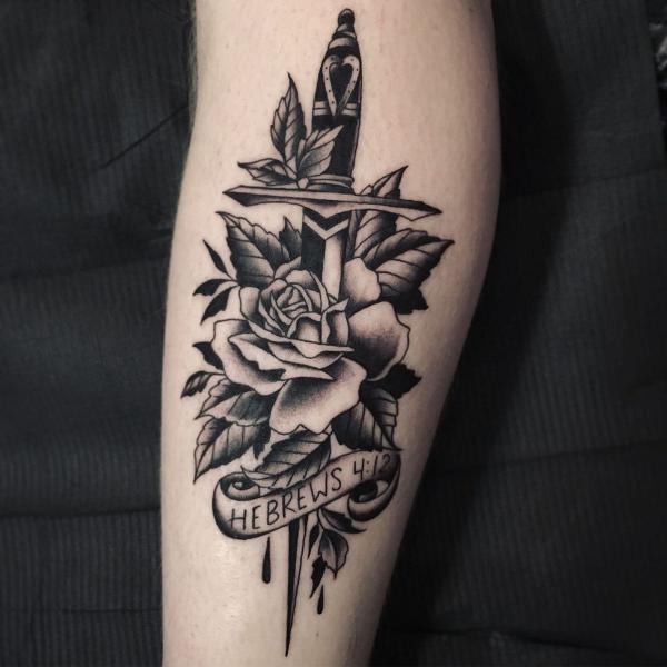80 Rose and Dagger Tattoo Designs: A Blend of Beauty and Edge