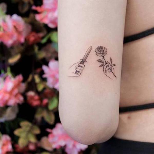 80 Rose and Dagger Tattoo Designs: A Blend of Beauty and Edge