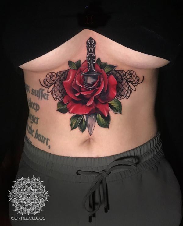 80 Rose and Dagger Tattoo Designs: A Blend of Beauty and Edge