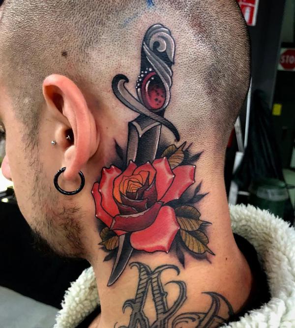 80 Rose and Dagger Tattoo Designs: A Blend of Beauty and Edge