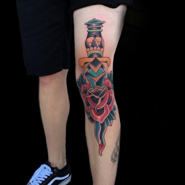 80 Rose and Dagger Tattoo Designs: A Blend of Beauty and Edge