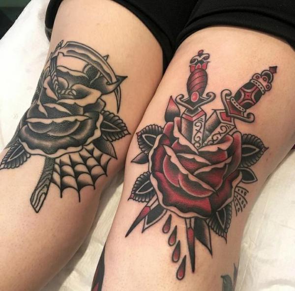 80 Rose and Dagger Tattoo Designs: A Blend of Beauty and Edge