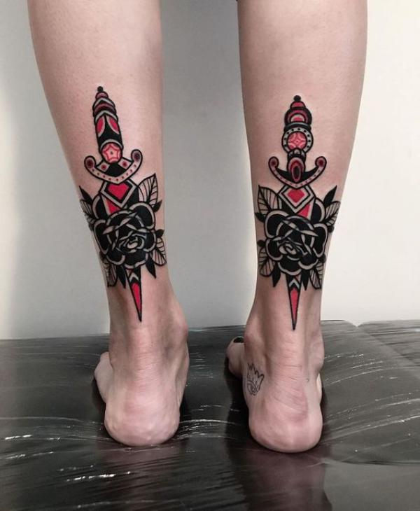 80 Rose and Dagger Tattoo Designs: A Blend of Beauty and Edge