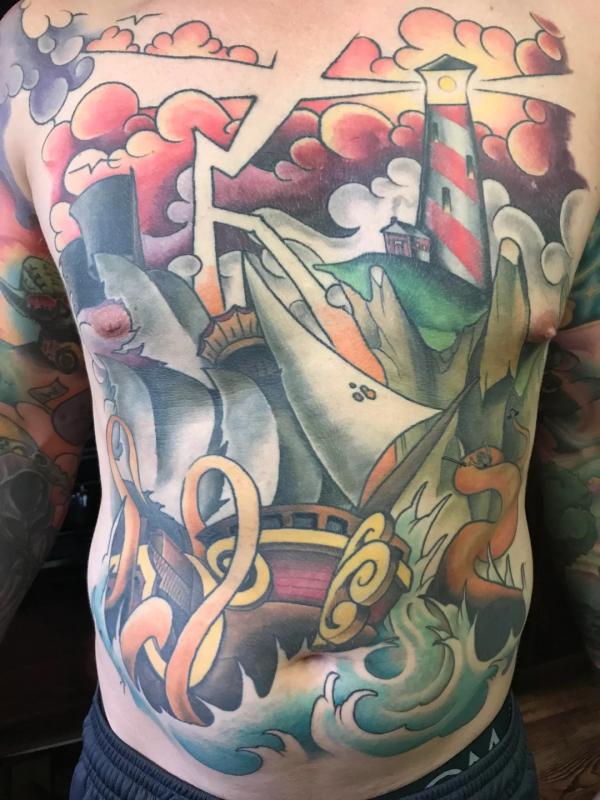 Shipwreck Tattoo: the Depths of Symbolism and Artistry