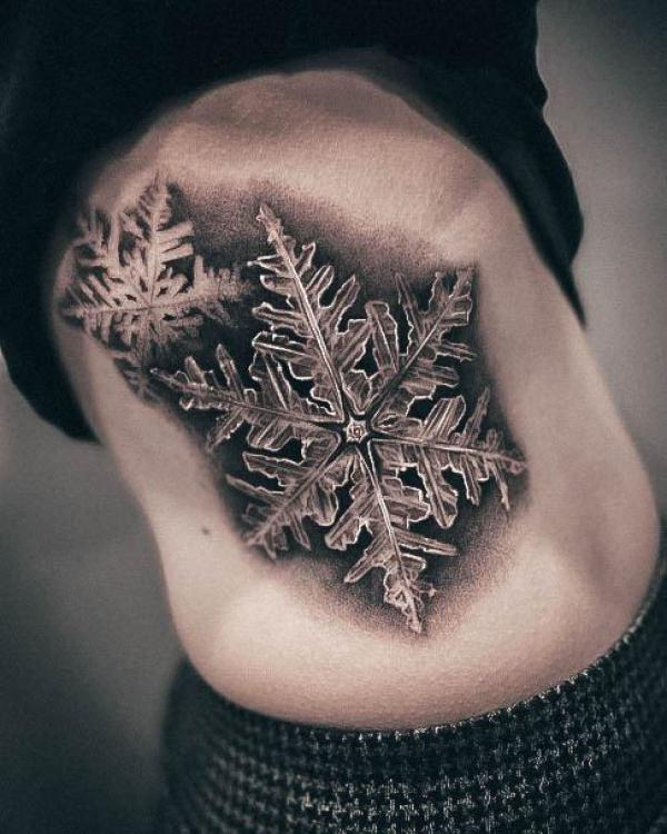 100 Snowflake tattoo Ideas for Your Winter Ink