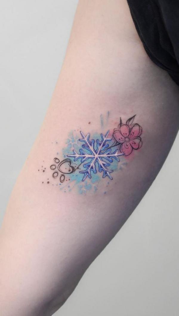 100 Snowflake tattoo Ideas for Your Winter Ink