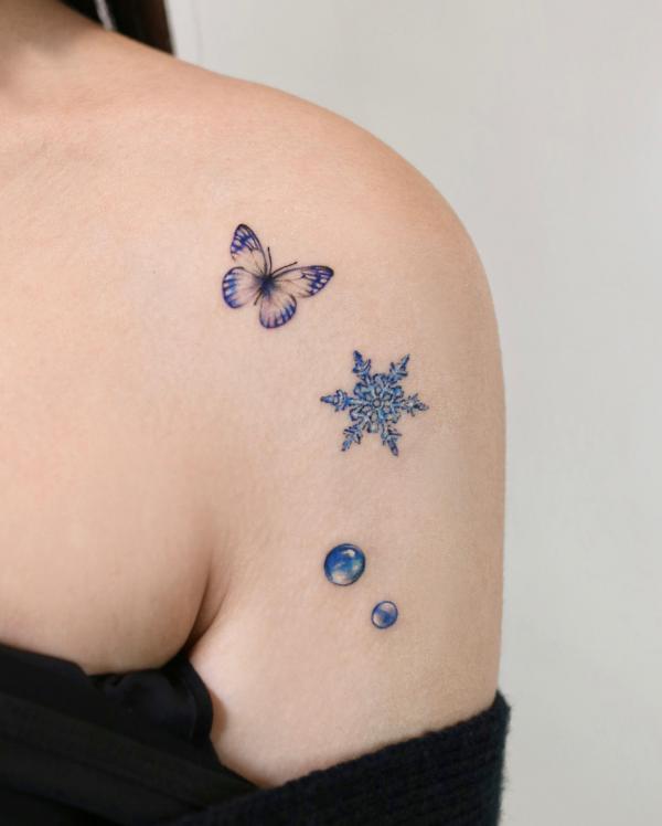 100 Snowflake tattoo Ideas for Your Winter Ink