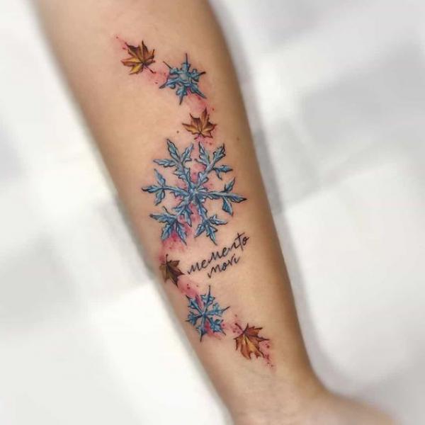 100 Snowflake tattoo Ideas for Your Winter Ink