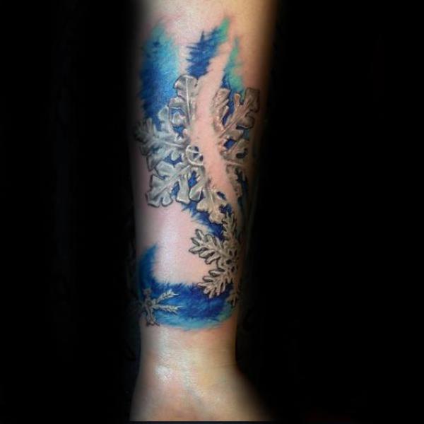 100 Snowflake tattoo Ideas for Your Winter Ink