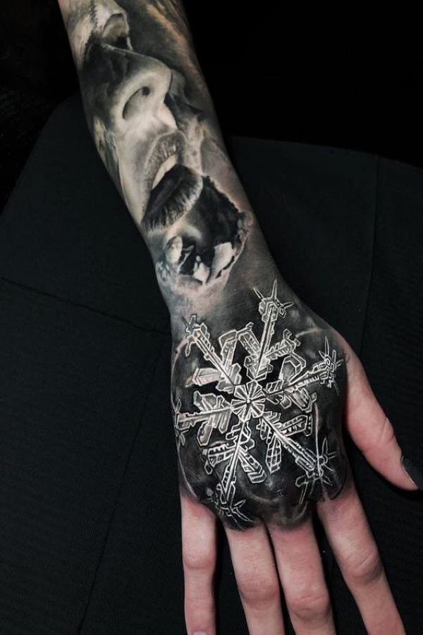 100 Snowflake tattoo Ideas for Your Winter Ink