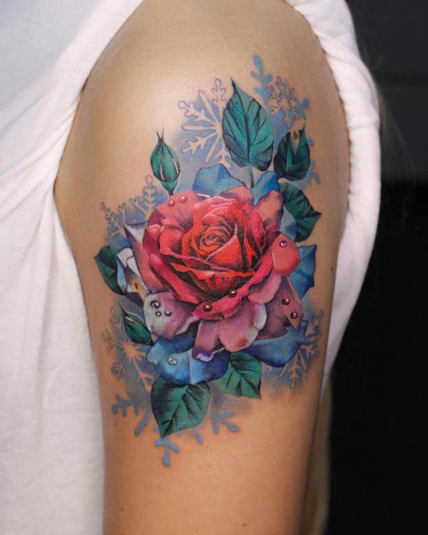 100 Snowflake tattoo Ideas for Your Winter Ink
