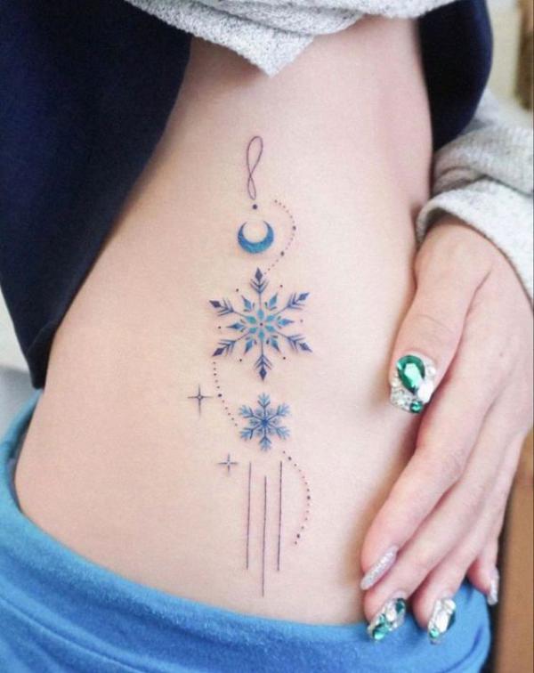 100 Snowflake tattoo Ideas for Your Winter Ink