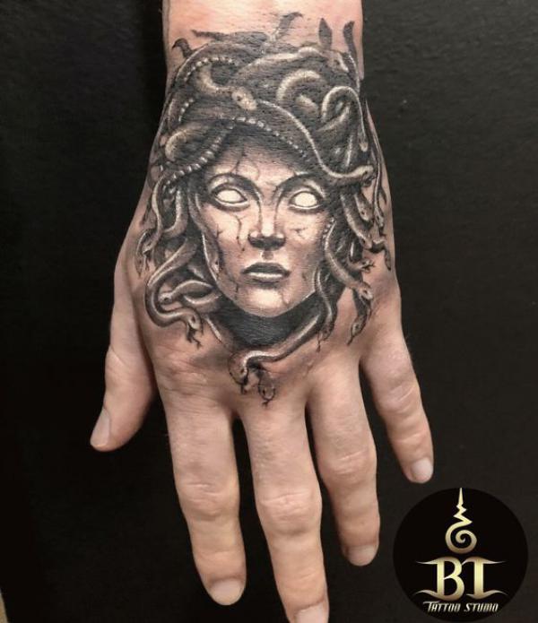 40 Medusa Hand Tattoo Designs with Meaning