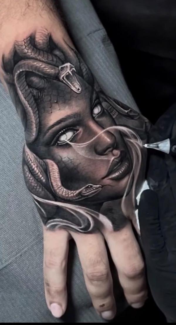 40 Medusa Hand Tattoo Designs with Meaning