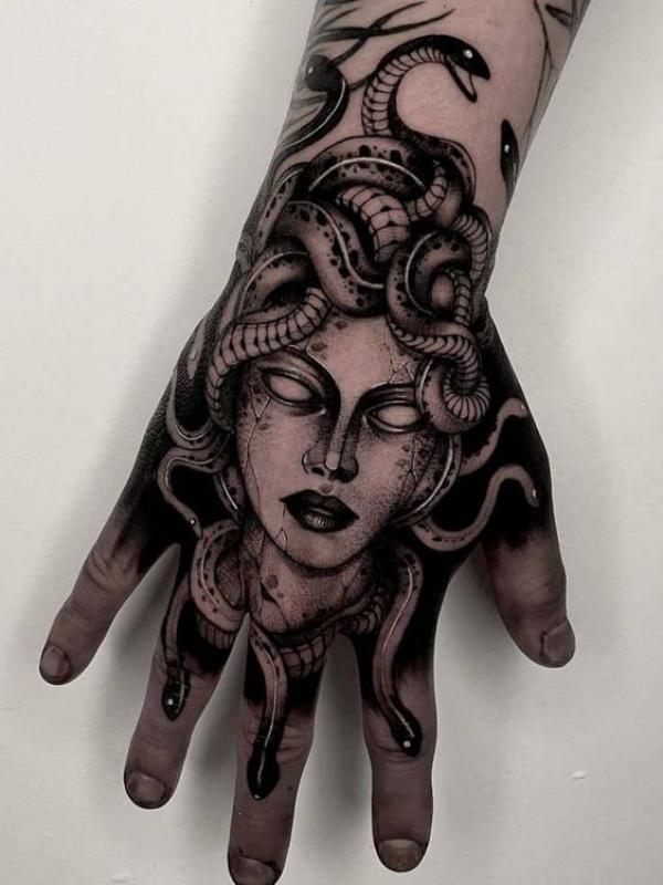 40 Medusa Hand Tattoo Designs with Meaning