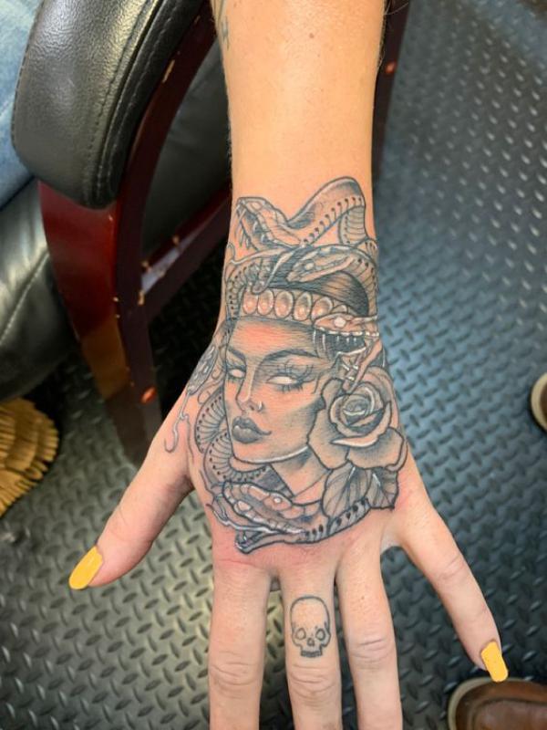 40 Medusa Hand Tattoo Designs with Meaning