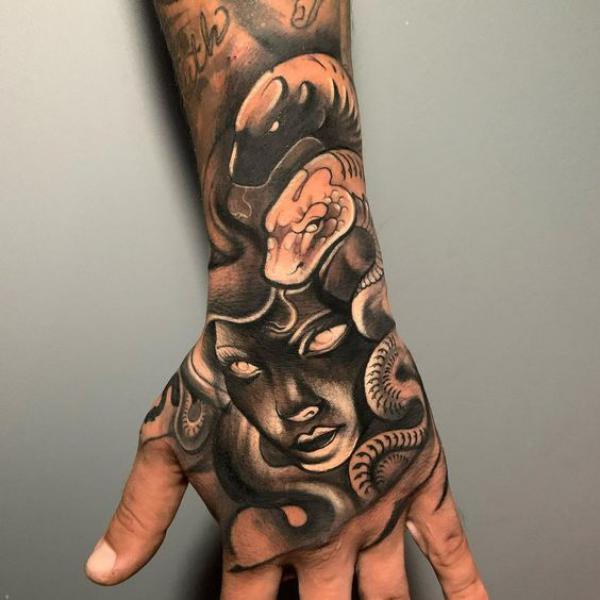 40 Medusa Hand Tattoo Designs with Meaning