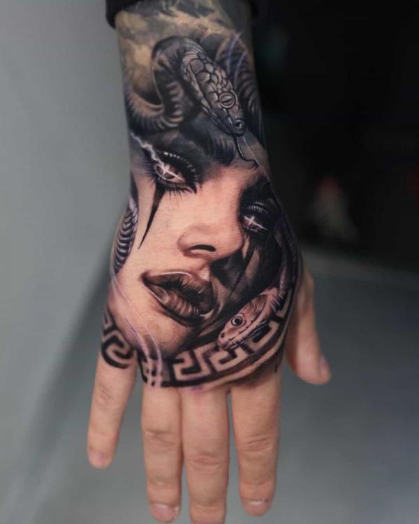 40 Medusa Hand Tattoo Designs with Meaning