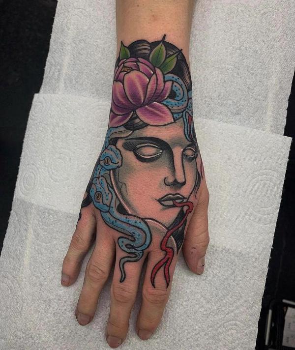 40 Medusa Hand Tattoo Designs with Meaning