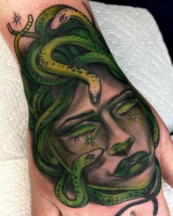 40 Medusa Hand Tattoo Designs with Meaning
