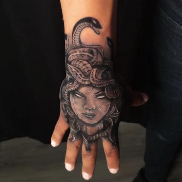 40 Medusa Hand Tattoo Designs with Meaning