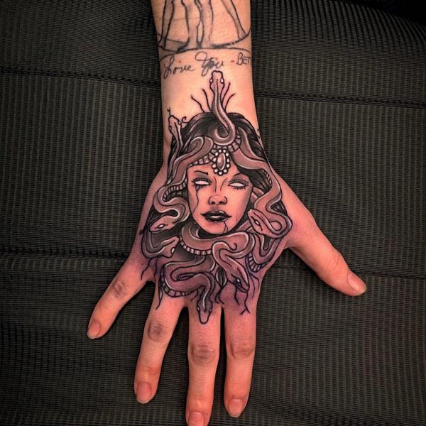 40 Medusa Hand Tattoo Designs with Meaning