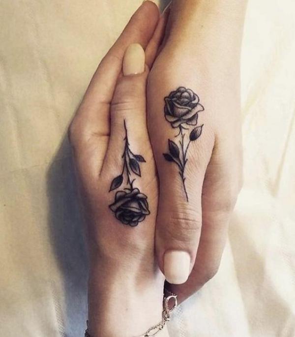 40 Timeless Rose Finger Tattoo Designs